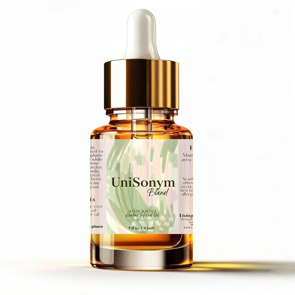 UniSonym Organic Poke Root Oil with Castor Oil & Vanilla for Cysts, Boils, Fibroids, Swollen Lymph Nodes, Breast & Joint - Vegan Lymphatic Support Massage Oil - Handmade in The USA